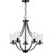 Progress Lighting Lassiter Collection Five-Light Matte Black Chandelier P400197-031 - alternate 3